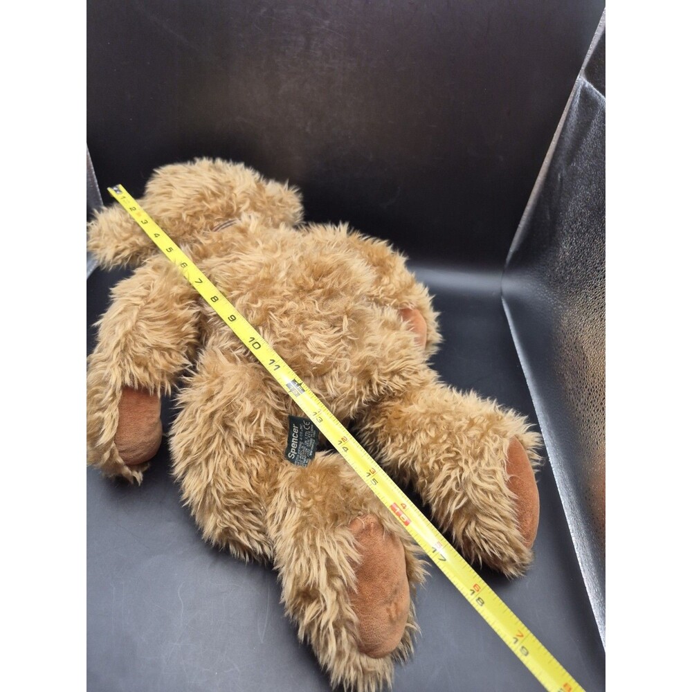 Vintage Russ Berrie 18" SPENCER #259 Plush Bear With Plaid Bow Scruffy Brown - Picture 10 of 11